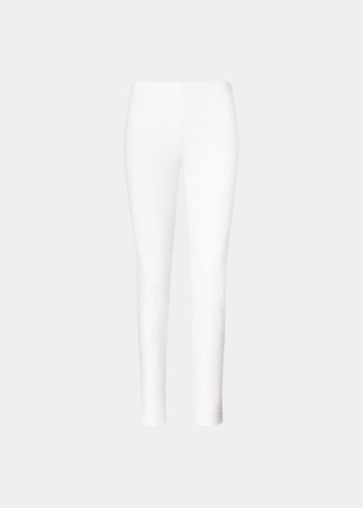 Pantalones Ralph Lauren Mujer Blancos - Stretch Twill Skinny - DXKWR7342